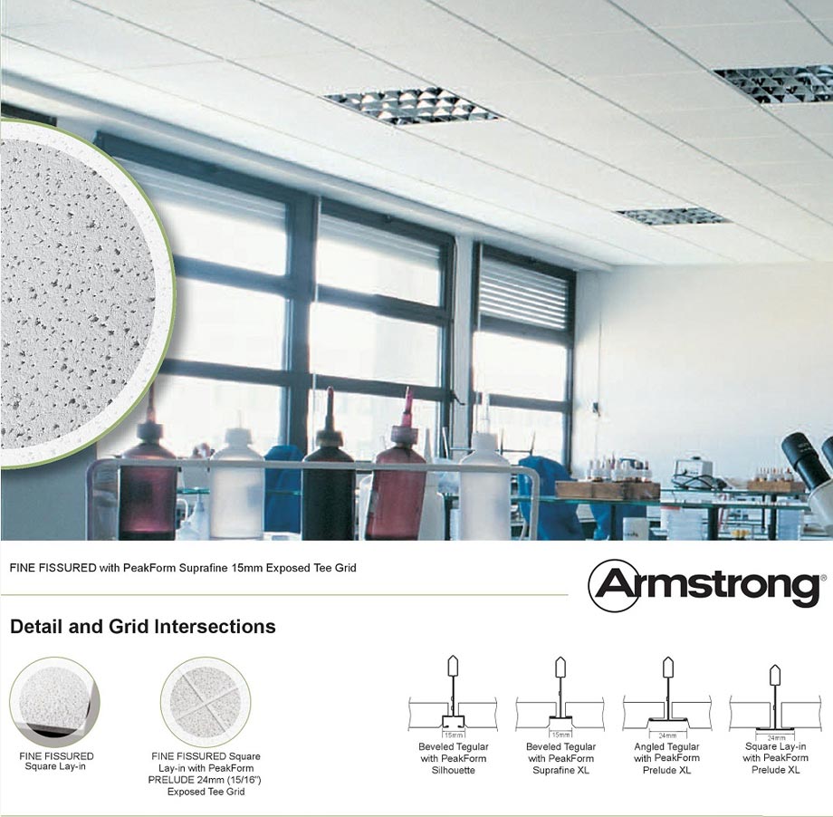 Tấm sợi khoáng Fine Fissured Armstrong Tấm sợi khoáng Fine Fissured Armstrong