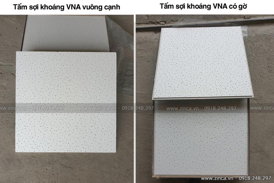 Các loại tấm trần sợi khoáng VNA phổ biến